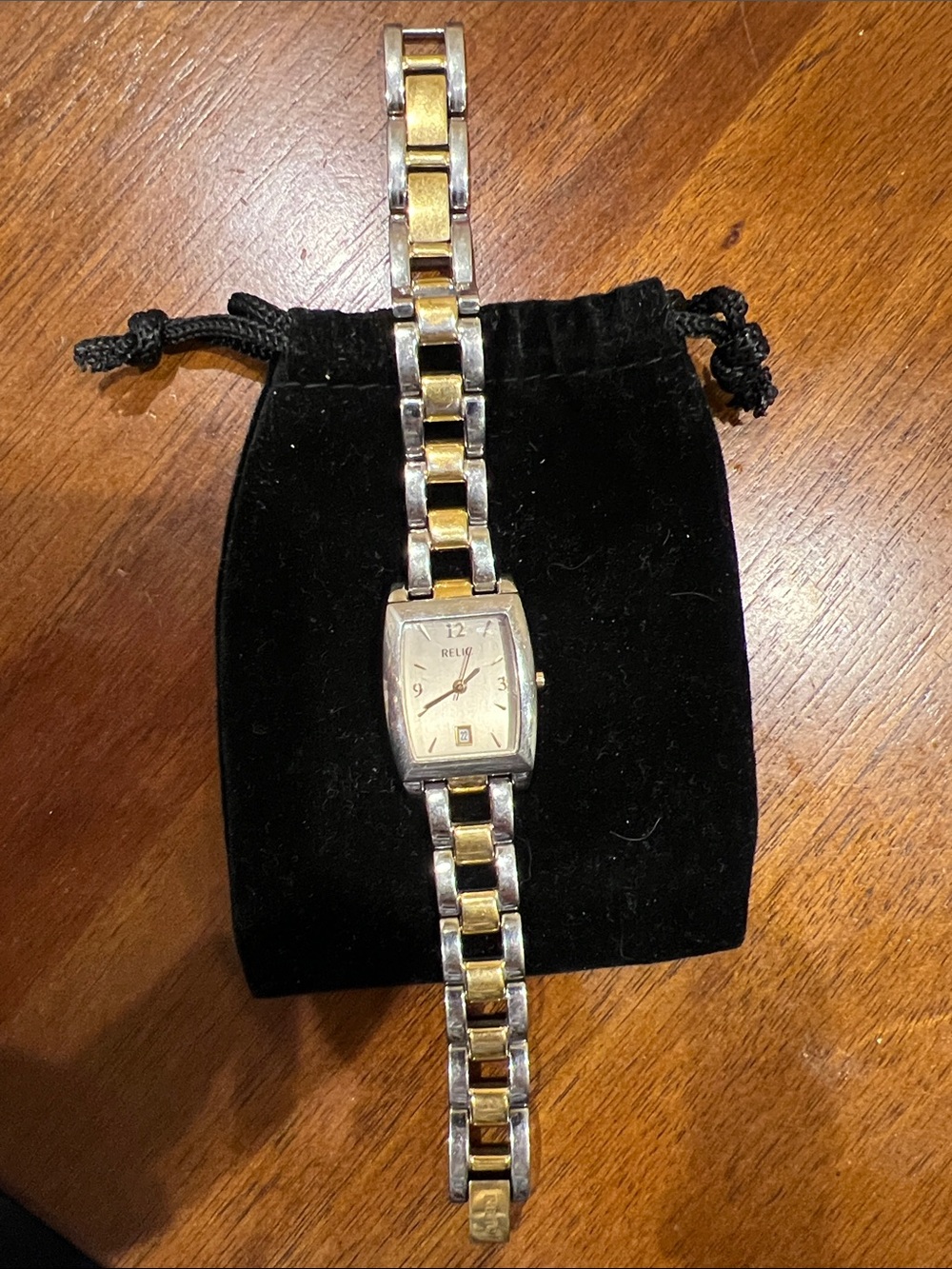 Relic Two-Tone Gold and Silver Women's Link Bracelet Watch